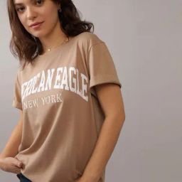 American Eagle Outfitters Brown Cotton Printed T-Shirt-picture-29