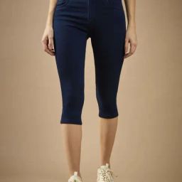 DOLCE CRUDO Navy PlainCapri-picture-10