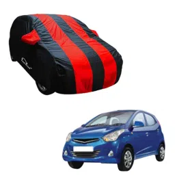 AutoFurnish ARC Water and Heat Resistant Red Stripe Car Cover for Eon Pack of 2-image-97
