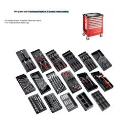 FACOM  Universal Tools in 7 Drawer Roller Cabinet, CM.166 - Set of 166 Pcs image 2