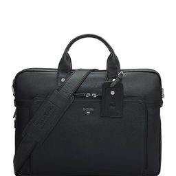 Da Milano Men Textured Leather Laptop Bag With Detachable Sling Strap-image-3