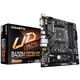 Gigabyte AMD B450M DS3H V2 Ultra Durable Motherboard with Digital VRM Solution, Gigabyte Gaming LAN-25