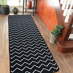 Saral Home Black & White Geometric Runner-picture-25