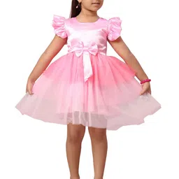 Sangria Round Neck Ruffle Detail Fit & Flare Dress-picture-44