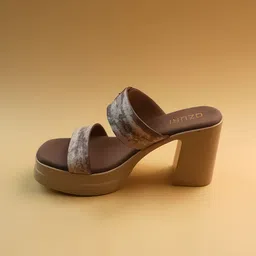 Ozuri Printed Block Sandals with Buckles image 3