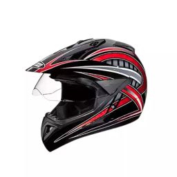 Studds N2 Black Xtra Large (600 mm) Off Road-Full Face Helmet, Motocross D2 Decor With Visor-image-78