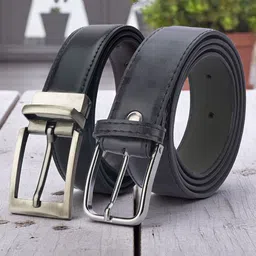 Provogue Men Pack of 2 Reversible Formal Belt-image-37