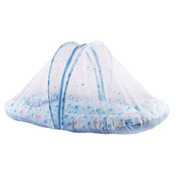 Mittenbooty Cotton Mosquito Net Bedding Jumbo With Pillow Crown Print - Blue-10