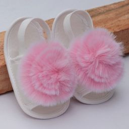 Daizy Fur Flower Detailed Booties - White-26