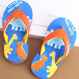 Cute Walk by Babyhug Flip Flops Dino Print - Orange-picture-13