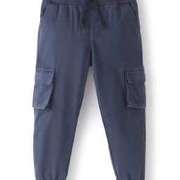 Pine Kids Cotton Full Length Lounge Pants Solid Colour - Navy Blue-image-33