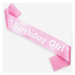 Wobbox Happy Birthday Sash Birthday Girl Sash Birthday Decoration Items Pink -Pack Of 1-image-85