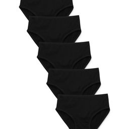 Charm n Cherish Pack Of 5 Solid Panties - Black-image-33