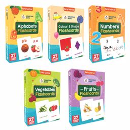 Aditi Toys Spartan Kids Educational Flash Cards for Kids Early Preschool Learning Flash Cards Easy & Fun Way of Learning 1 Year to 6 Years kid Pack 27 Cards (Pack of 5)-13