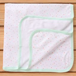 OHMS Interlock Knit Wrappers with Star Print L 75 x W 75 cm - White-51