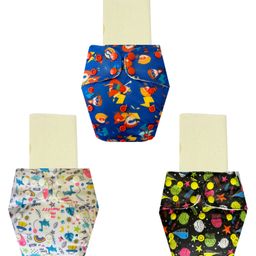 Dumbledo One Size Cloth Diaper with Hemp & Cotton Pad/Insert - Leak-Proof, Stylish, Superior Absorbency - Adjustable For 3 Months to 3 Years, Pack of 3-image-80