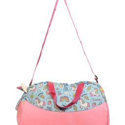 Ji and Ja Bag for Boys|Girls Kids Gym Bag Sports Travel Bag Weekender Overnight Bag Big Size for Kids/Teenagers (Pink and Blue Bag)-50
