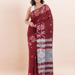 PUKU Printed Pure Cotton Handloom Saree-image-12