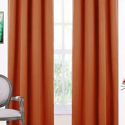 B' Decorlish Rust Set of 2 Room Darkening Door Curtain-57