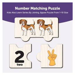 YaY Play 1-10 Number Matching Wooden Puzzles - 10 Pieces image 4