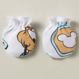 Babyoye Disney Interlock Knit Cap Mittens & Booties Set with Mickey Mouse Graphics White - Diameter 10 cm image 4