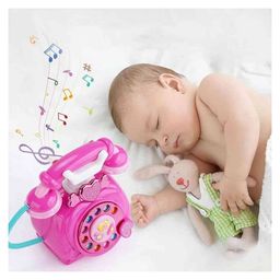 VGRASSP Classic Dial Receiver Simulation Telephone Toy For Kids - Rotating Number Dial With Calling Sound Effect - Storytelling Toy Telephone Accompanied With Lights - Color As Per Stock image 5