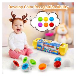 BitFeex Eggs Matching 12 Pcs Matching Egg Toy Color & Shape Sorter Matching Egg Set Color May Vary image 5