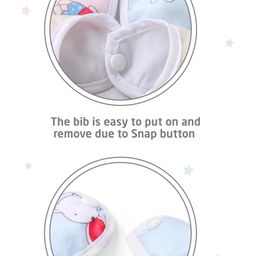 Joy Buzz Waterproof Feeding Bibs with Snap Button Closure Printed Pack of 10- Multicolour image 5