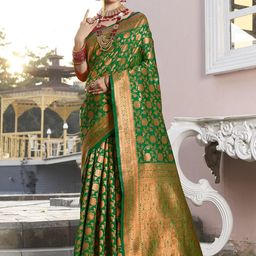 Anouk Rustic Floral Banarasi Saree-picture-29