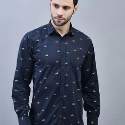 CODE OF HONOUR Men Comfort Opaque Printed Casual Shirt-image-76