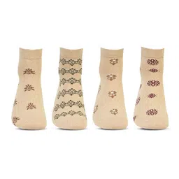 Bonjour Women Pack Of 4 Patterned Ankle-Length Socks-image-63