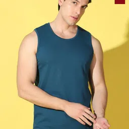 WOOSTRO 2-Pcs Odour-Free Combed Cotton Innerwear Vests VWS26(PLAIN PEACOCK)(98 MAROON)-image-79