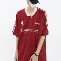 StyleCast Men Typography Printed V-Neck Drop-Shoulder Sleeves Oversized Casual T-shirt-image-16