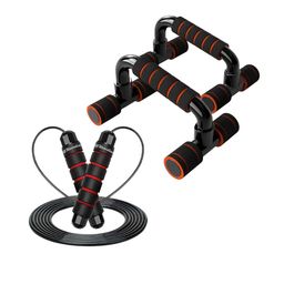 Wearslim Set Of 2 Push-Up bar & Jump Rope-image-1