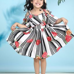 Cutiekins Floral Print Fit & Flare Midi Dress-image-83