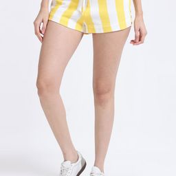 GLAM & CHIQUE Women Striped Low-Rise Technology Shorts-image-96