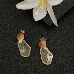 YouBella Gold Plated Contemporary Studs Earrings-image-90