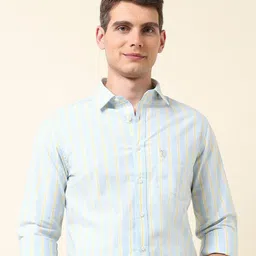 U.S. Polo Assn. Men Classic Tailored Fit Vertical Striped Casual Shirt-picture-4