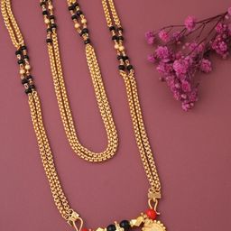 Jewelry Miguel Gold-Plated Artificial Beads Mangalsutra-image-97