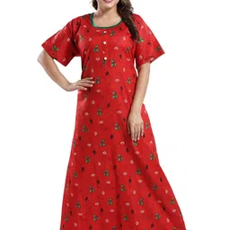 CINCO Women Short Sleeves Printed Maxi Nightdress-picture-20