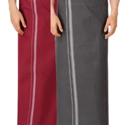 Ethazh Men Pack of 2 Dhotis-image-29