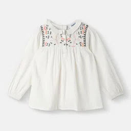 Nauti Nati Floral Embroidered Puff Sleeve Cotton Top-picture-52