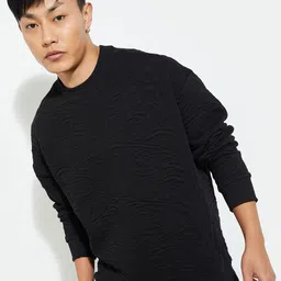 max Men Cotton Self Design Round Neck Long Sleeves Pullover Sweatshirt-picture-32