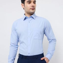 Raymond Slim Fit Opaque Pure Cotton Formal Shirt-image-38
