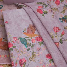 Soch Botanical Printed Linen Unstitched Dress Material-image-94