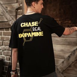 LOUIS STITCH Typography Printed Round Neck Cotton Drop-Shoulder Sleeves Oversized T-shirt-image-90