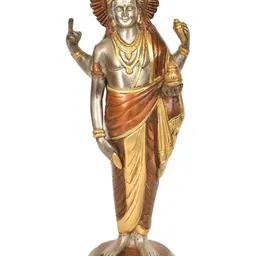 Exotic India Grey & Yellow Dhanvantari The Physician of Gods Religious Idol Showpiece-image-15