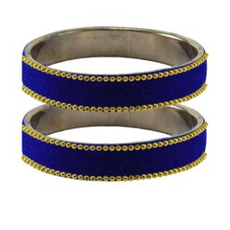 Vidhya Kangan Blue Brass Bangles-image-58