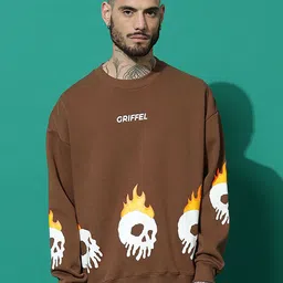 GRIFFEL Men Printed Pullover Sweatshirt-picture-7