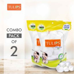 Tulips Premium White Cotton Balls Pack of 2 - 50 Pieces Each-picture-11